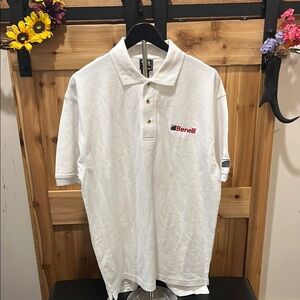 Benelli Classic White Polo Shirt for Men